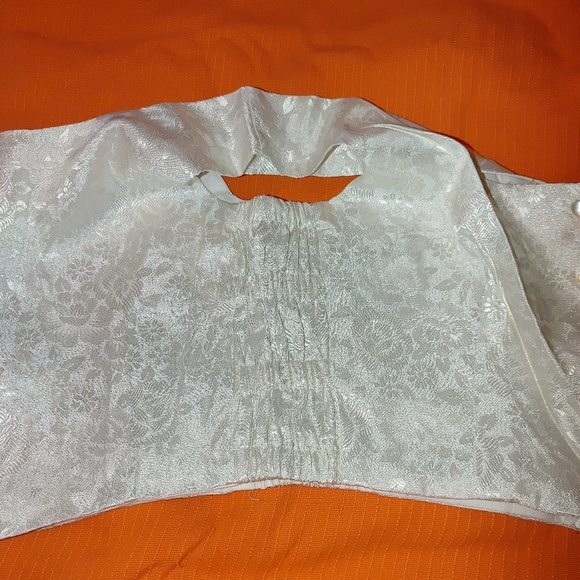 Maharani cropped Ivory brocade style top 38 - Picture 6 of 6